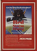 View advert for Red Storm Rising - issue 41 page 119